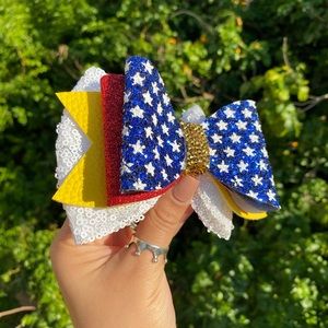 Boutique Faux Leather Stacker HairBow